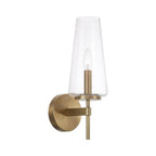 Capital Lighting 661911AD-663 Aged Brass 5'' W X 15.75'' H Wallchiere Sconce In Aged Brass With Clear Glass Image 1