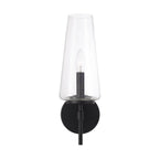 Capital Lighting 661911MB-663 Matte Black 5'' W X 15.75'' H Wallchiere Sconce In Matte Black With Clear Glass Image 2