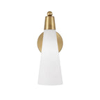 Capital Lighting 662211AD Aged Brass 5'' W X 13'' H 1-light Arm Sconce In Aged Brass With Tapered Soft White Glass Image 2