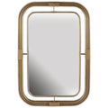 Capital Lighting 730201MM Aged Brass Mirror 28''w X 42''h Rectangle Mirror Metal With Piping Frame In Aged Brass With Horizontal Or Vertical Mounting Image 1