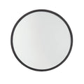 Capital Lighting Mirror 31'' W X 31'' H X 3.5'' E Round Mirror With Carbon Grey Mango Wood Frame And Iron Silk Metal Trim