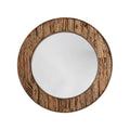 Capital Lighting 740701MM Reclaimed Railroad Ties 33.5'' W X 33.5'' H X 1.5'' E Round Mirror Mirror In Reclaimed Railroad Ties Image 1
