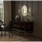 Capital Lighting 759902MM Grecian Luster 32.5'' Round Mirror In Grecian Luster With Handcrafted Disc Design Image 2