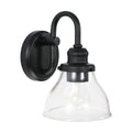 Capital Lighting 8301MB-461 Matte Black 6.5'' W X 10'' H X 8'' E 1-light Clear Glass Sconce In Matte Black Image 1