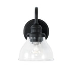 Capital Lighting Baxter 6.5'' W X 10'' H X 8'' E 1-light Clear Glass Sconce In Matte Black
