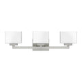 Capital Lighting Tahoe 26'' W X 7'' H X 5'' E 3-light Milk Glass Vanity In Brushed Nickel