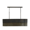 Capital Lighting 835151GI Grey Iron 43'' W X 12'' H X 13'' E 5-light Linear Oval Linear In Grey Iron With Intricately Hand-wound Steel Wire And Brass Speckling Image 1