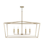 Capital Lighting 837661AD Aged Brass 42'' W X 20.5'' H X 20'' E 6-light Lantern Linear In Aged Brass Image 1