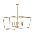 Capital Lighting Thea 42'' W X 20.5'' H X 20'' E 6-light Lantern Linear In Aged Brass