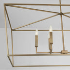 Capital Lighting 837661AD Aged Brass 42'' W X 20.5'' H X 20'' E 6-light Lantern Linear In Aged Brass Image 5