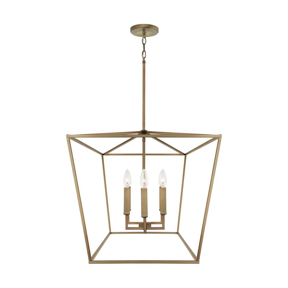 Capital Lighting 837661AD Aged Brass 42'' W X 20.5'' H X 20'' E 6-light Lantern Linear In Aged Brass Image 2