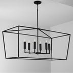 Capital Lighting 837661MB Matte Black 42'' W X 20.5'' H X 20'' E 6-light Lantern Linear In Matte Black Image 4