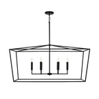 Capital Lighting 837661MB Matte Black 42'' W X 20.5'' H X 20'' E 6-light Lantern Linear In Matte Black Image 3