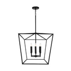 Capital Lighting 837661MB Matte Black 42'' W X 20.5'' H X 20'' E 6-light Lantern Linear In Matte Black Image 2