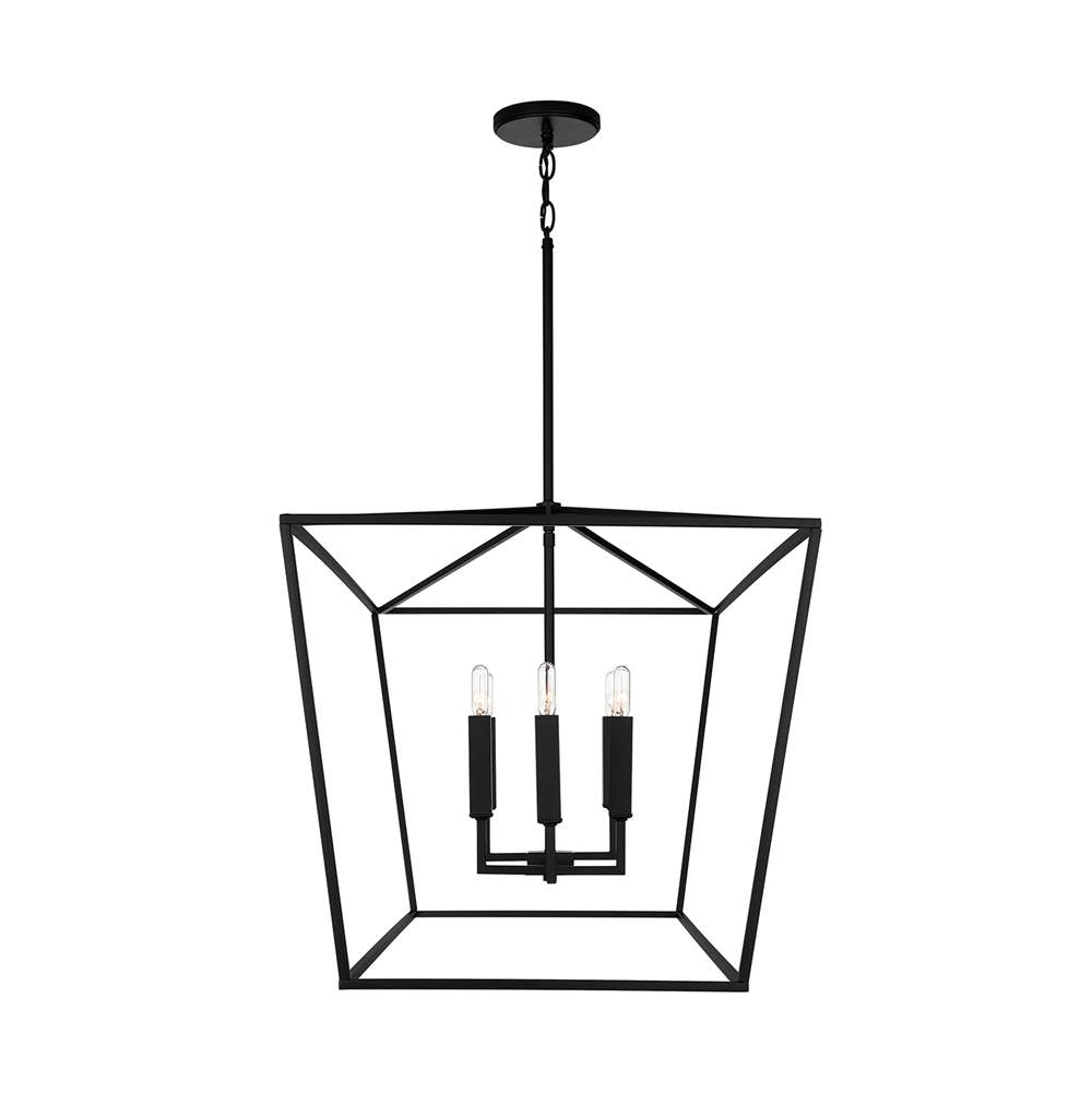 Capital Lighting 837661MB Matte Black 42'' W X 20.5'' H X 20'' E 6-light Lantern Linear In Matte Black Image 2