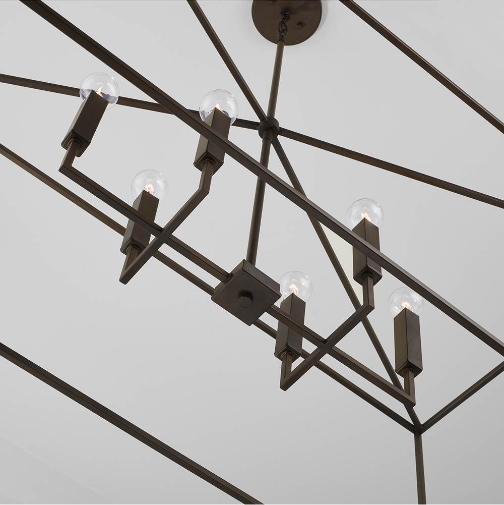 Capital Lighting 837661OR Oil Rubbed Bronze 42'' W X 20.5'' H X 20'' E 6-light Lantern Linear In Oil Rubbed Bronze Image 5