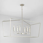 Capital Lighting 837661PN Polished Nickel 42'' W X 20.5'' H X 20'' E 6-light Lantern Linear In Polished Nickel Image 4