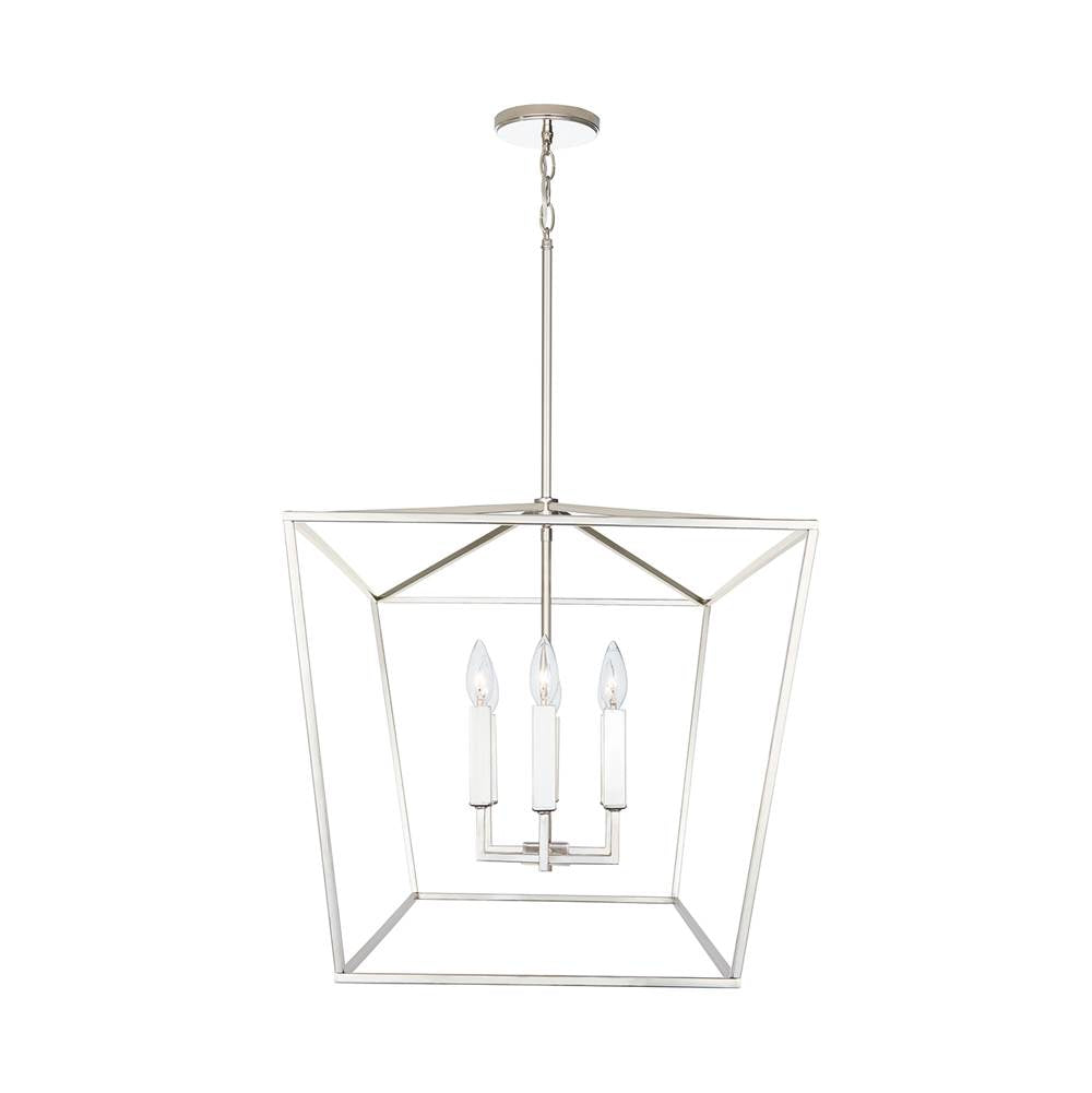 Capital Lighting 837661PN Polished Nickel 42'' W X 20.5'' H X 20'' E 6-light Lantern Linear In Polished Nickel Image 2