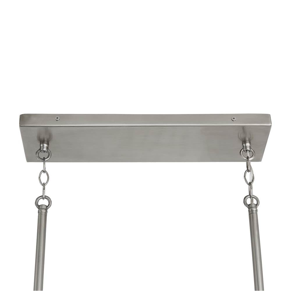 Capital Lighting 840551HN-504 Black Wash,Matte Nickel 50'' W X 14'' H X 12'' E 5-light Clear Stone Seeded Glass Linear In Black Wash Wood And Matte Nickel Image 6