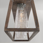 Capital Lighting 840551HN-504 Black Wash,Matte Nickel 50'' W X 14'' H X 12'' E 5-light Clear Stone Seeded Glass Linear In Black Wash Wood And Matte Nickel Image 4