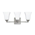 Capital Lighting Cade 20'' W X 8.5'' H X 6.5'' E 3-light Vanity In Polished Nickel With Soft White Glass Shades