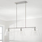 Capital Lighting 846931BN Brushed Nickel 44.5'' W X 10'' H 3-light Linear In Brushed Nickel With Clear Seeded Glass Image 2