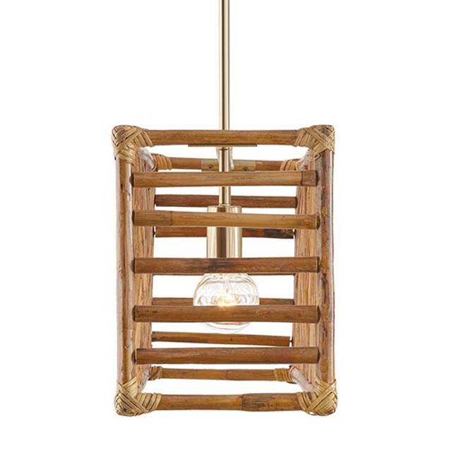 Capital Lighting 847431MA Matte Brass 35.5''w X 12.5''h 3-light Linear In Matte Brass With Natural Bamboo Image 2