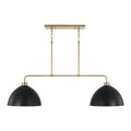 Capital Lighting 852021AB Aged Brass,Black 44''w X 11.50''h 2-light Linear Chandelier In Aged Brass And Black Image 1