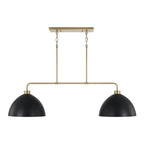 Capital Lighting 852021AB Aged Brass,Black 44''w X 11.50''h 2-light Linear Chandelier In Aged Brass And Black Image 1