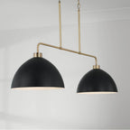 Capital Lighting 852021AB Aged Brass,Black 44''w X 11.50''h 2-light Linear Chandelier In Aged Brass And Black Image 3