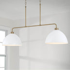 Capital Lighting Ross 44''w X 11.50''h 2-light Linear Chandelier In Aged Brass And Black