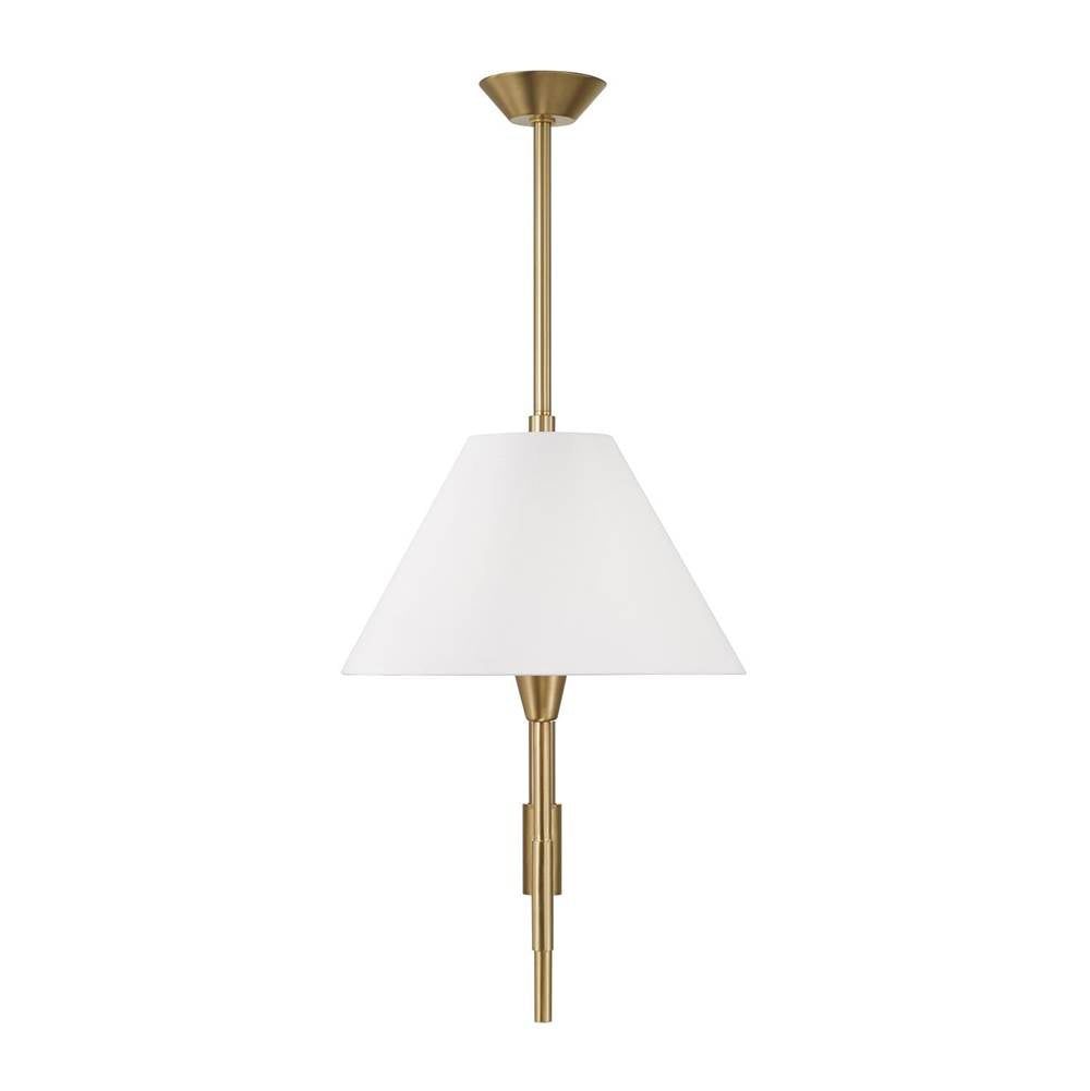 Capital Lighting 860821AD-719 Aged Brass 50'' W X 22.5'' H 2-light Linear Chandelier In Aged Brass With White Fabric Shades And Designer Canopy Image 2