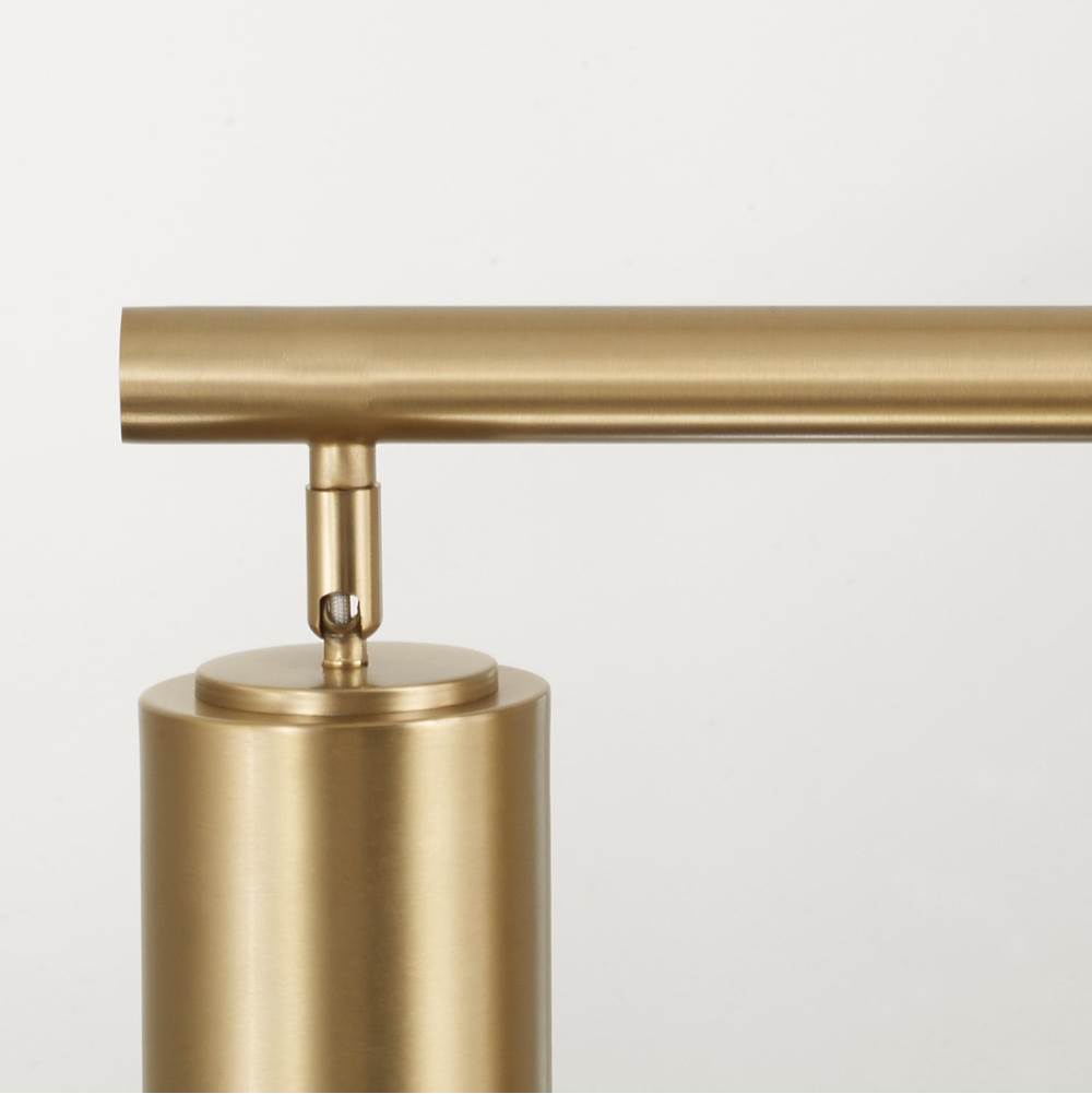 Capital Lighting 861751AD Aged Brass 40'' W X 11.25'' H 5-light Adjustable Linear Chandelier In Aged Brass With Matte White Interior And Repositional Metal Shades Image 4