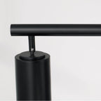 Capital Lighting 861751MB Matte Black 40'' W X 11.25'' H 5-light Adjustable Linear Chandelier In Matte Black With Matte White Interior And Repositional Metal Shades Image 4