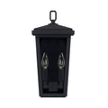 Capital Lighting Donnelly 7''w X 15''h 2-light Clear Glass Outdoor Flush Wall Lantern In Black