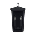 Capital Lighting Donnelly 9''w X 18''h 2-light Clear Glass Outdoor Flush Wall Lantern In Black