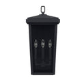 Capital Lighting Donnelly 11.5''w X 24''h 3-light Clear Glass Outdoor Wall Lantern In Black