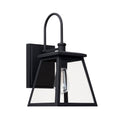 Capital Lighting Belmore 7.5'' W X 14.5'' H X 10'' E Tall 1-light Clear Glass Outdoor Wall Lantern In Black