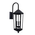 Capital Lighting Ellsworth 10''w X 29''h 3-light Clear Glass Outdoor Wall Lantern In Black