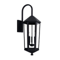 Capital Lighting Ellsworth 12.5''w X 36''h 3-light Clear Glass Outdoor Wall Lantern In Black