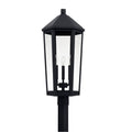 Capital Lighting Ellsworth 12.5'' W X 27.5'' H 3-light Outdoor Post Lantern In Black With Clear Glass Shade
