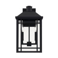 Capital Lighting Braden 10''w X 17''h 2-light Clear Glass Outdoor Wall Lantern In Black