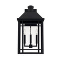 Capital Lighting Braden 13''w X 23''h 3-light Clear Glass Outdoor Wall Lantern In Black