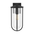 Capital Lighting 934212BK Black 8''w X 18.5''h 1-light Outdoor Wall Mount In Black With Clear Glass Shade Image 1