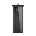 Capital Lighting 934612BK-GL Black 8''w X 21''h Minimal Light Pollution Outdoor Wall Lantern In Black With Clear Glass Image 1