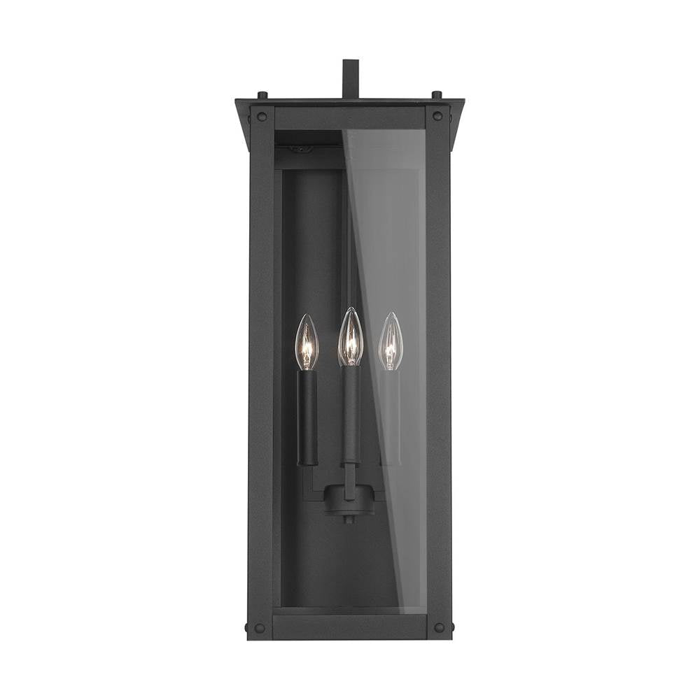 Capital Lighting 934641BK Black 11''w X 29''h Outdoor 4-light Clear Glass Wall Lantern In Black Image 1