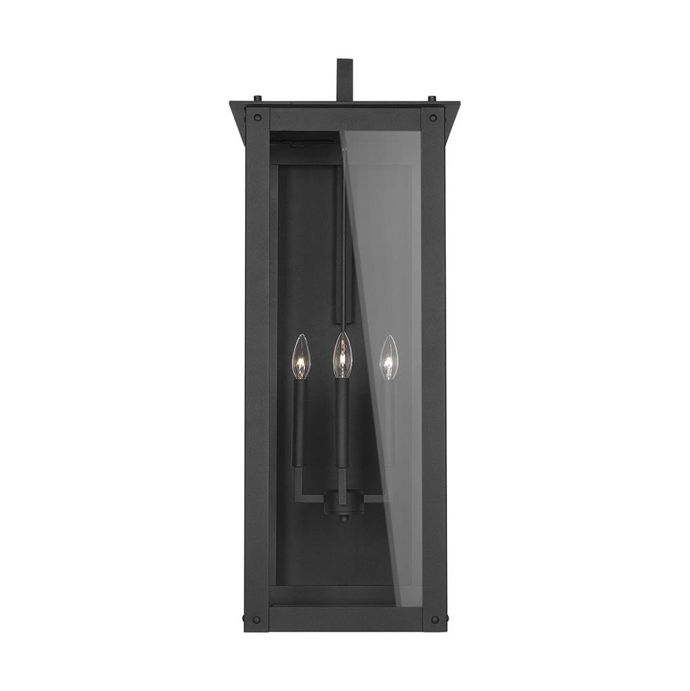 Capital Lighting 934642BK Black 14''w X 36''h Outdoor 4-light Clear Glass Wall Lantern In Black Image 1