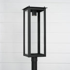 Capital Lighting Hunt 11''w X 29''h 1-light Post Lantern In Black With Clear Glass Gu Twist Lock Night Sky Friendly