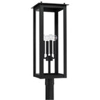 Capital Lighting 934643BK Black 11''w X 29''h 4-light Post Lantern In Black With Clear Glass Image 1
