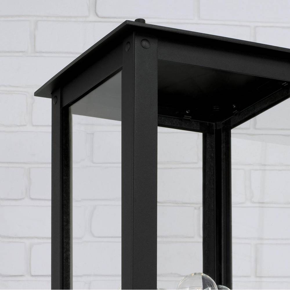 Capital Lighting 934643BK Black 11''w X 29''h 4-light Post Lantern In Black With Clear Glass Image 4
